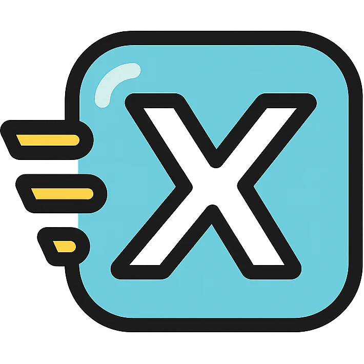 funny Twitter X icon with motion emoji