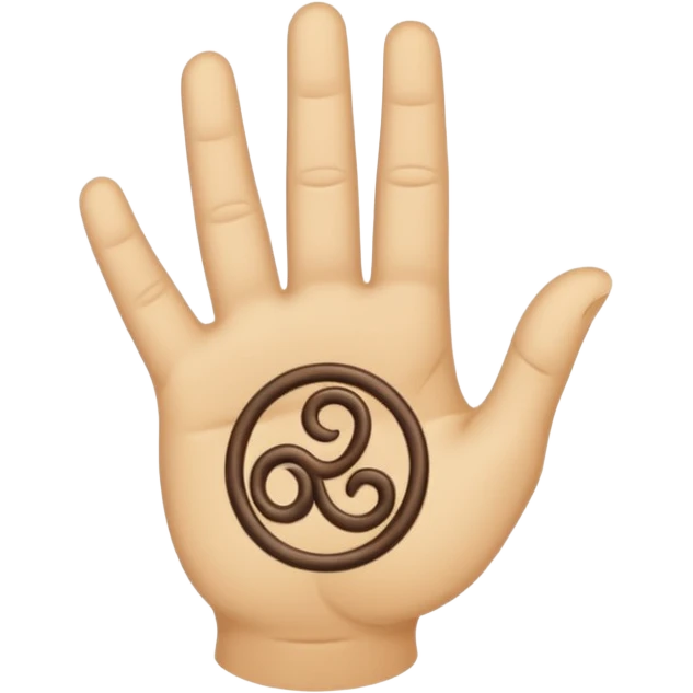 Triskelion hand sign emoji