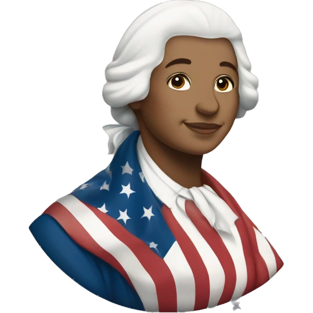 Flat Betsy Ross Flag with AM inside the circle of stars emoji