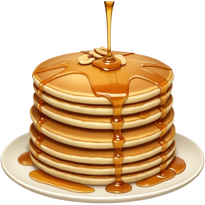 pancakes with caramel and nuts emoji