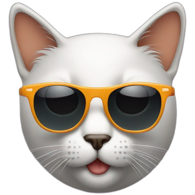 Cat with sunglasses emoji