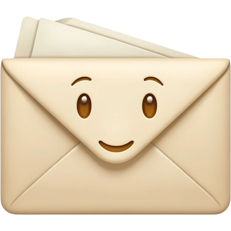 Letter color pale beige creamy emoji