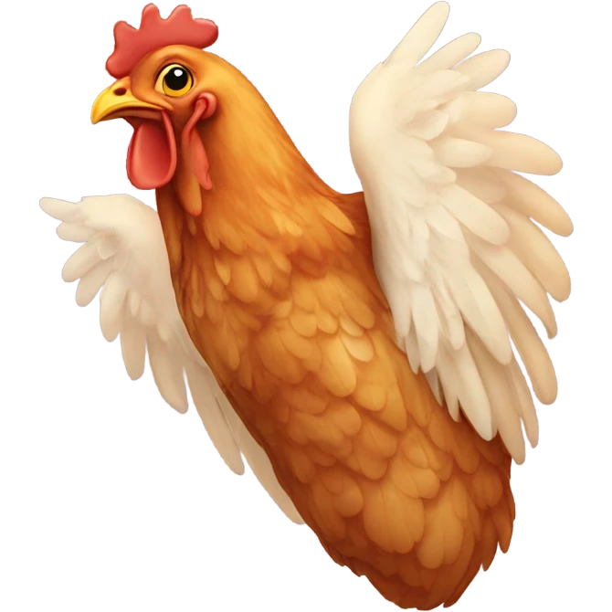 A chicken Wing that has angel wings emoji