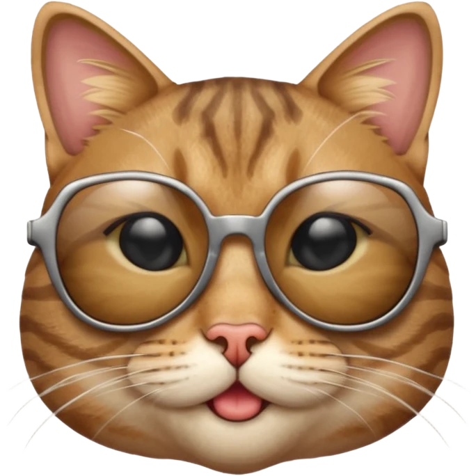 cat wearing sunglasses, simple and expressive emoji