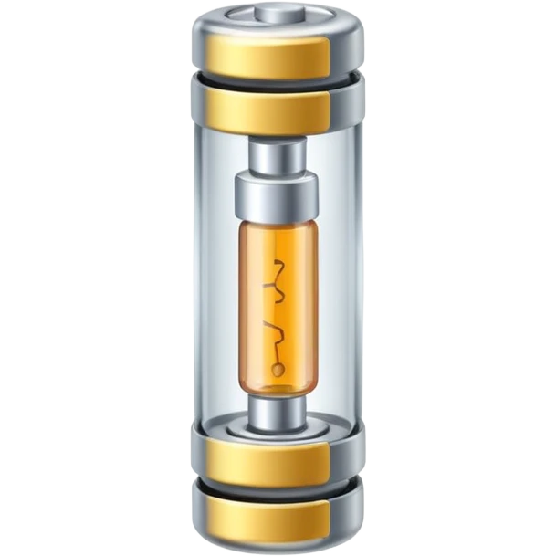 tiny glass fuse with metal caps emoji