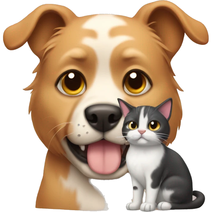 dog with cat emoji
