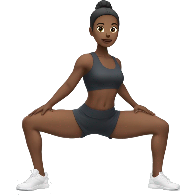 Fit women with white skin doing Eka pada bakasana  emoji
