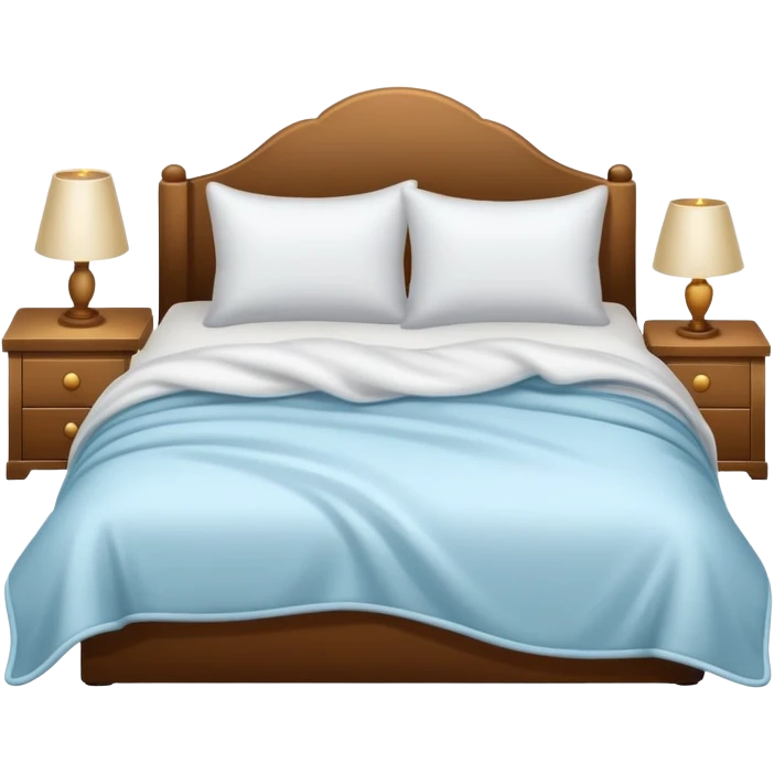 cozy bed with pillows and blanket emoji