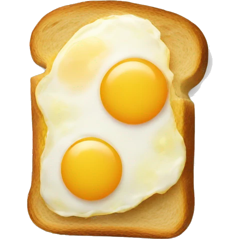 A bread with egg omlet on it emoji