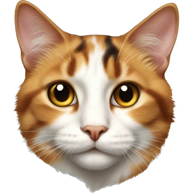 realistic calico cat portrait emoji