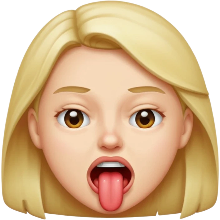 A face biting its tongue and squinting  emoji