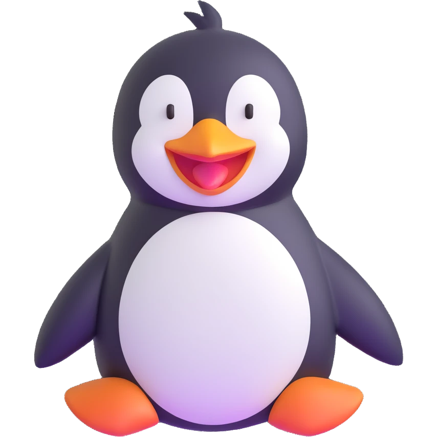 laughing penguin emoji