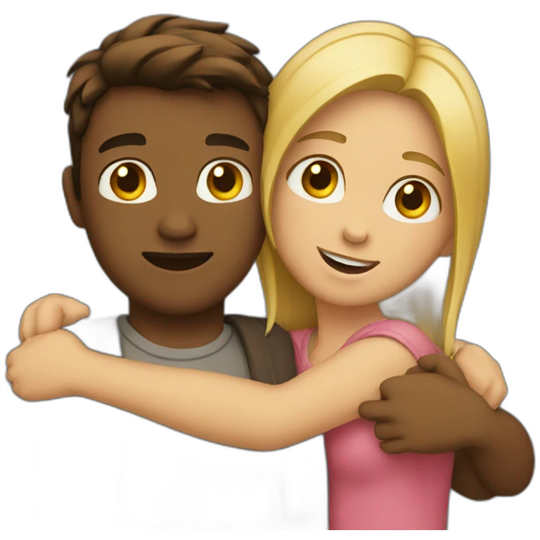 Two people hugging emoji