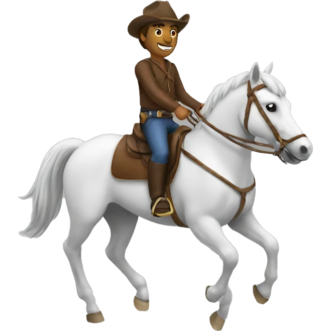 Man riding horse emoji