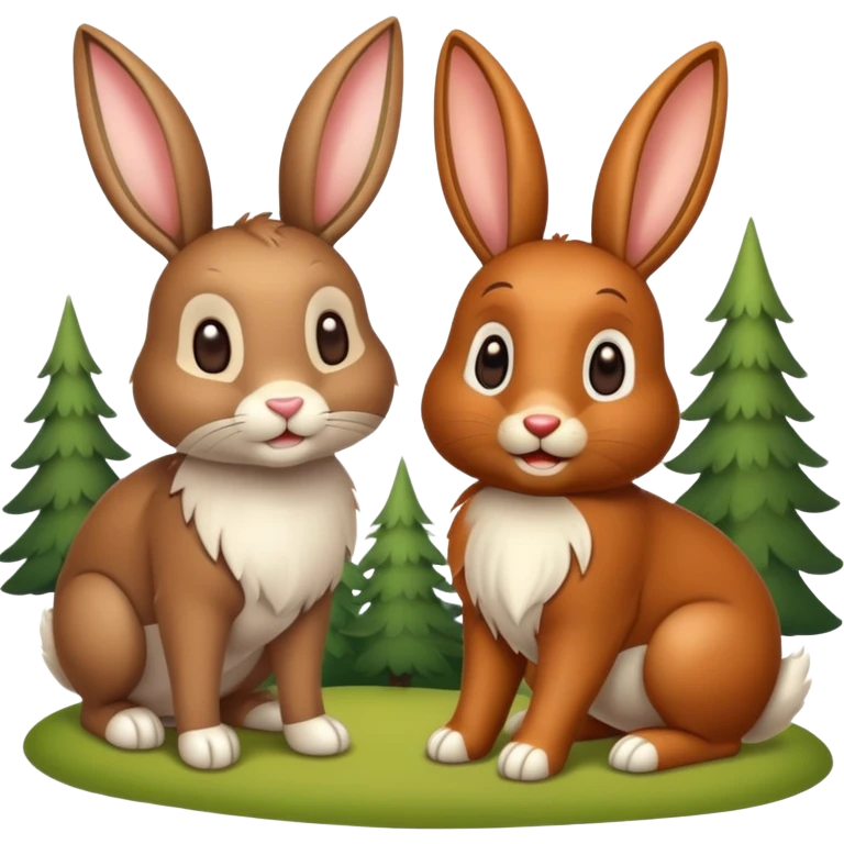 Ein Hase und ein Reh emoji