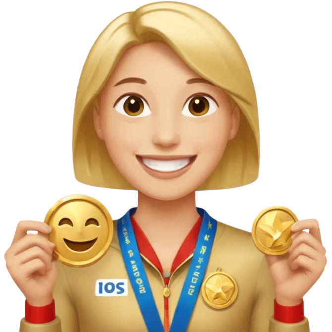 Person Winning a medal SUPER happy emoji
