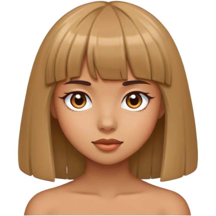 Girl with bangs  emoji