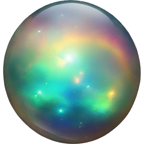 Shiny Rainbow Nebula-Opal Gemstone emoji