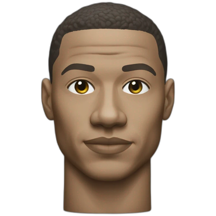 Mbappé statue realistic emoji