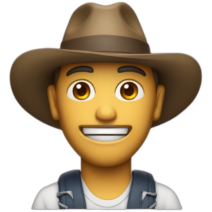 creame un emoji de un hombre con sombrero y pipa emoji