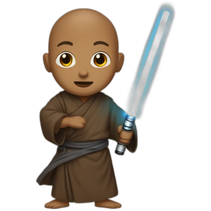monk with lightsaber emoji