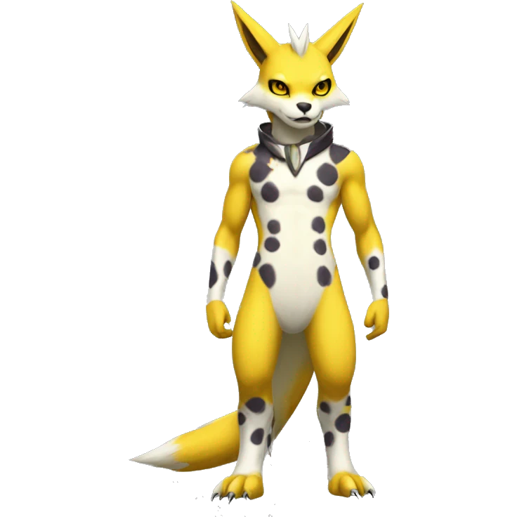 Lombax-Renamon full body with spots emoji