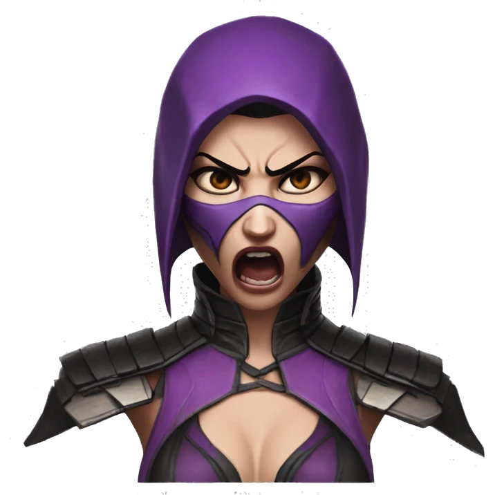 frightened Mileena Mortal Kombat X emoji