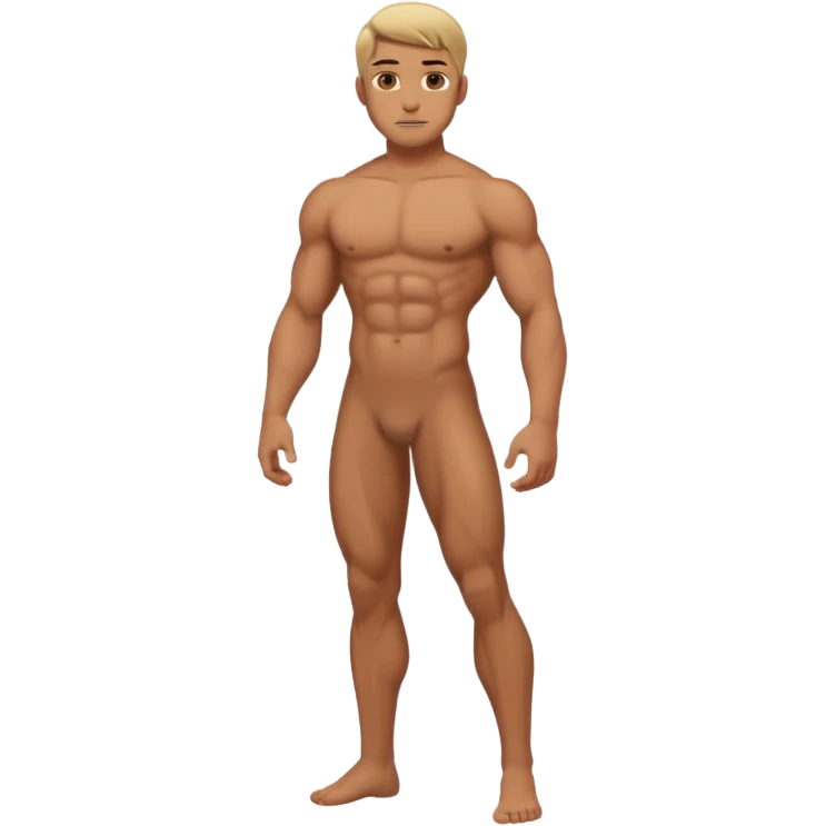 Naked male full body emoji