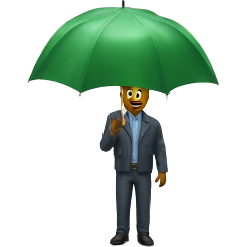 Raining money on human emoji