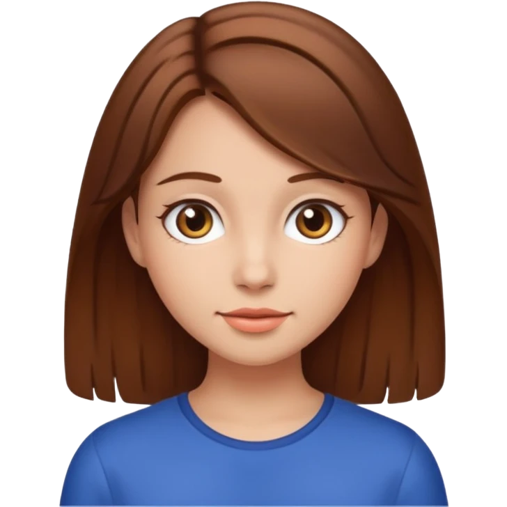 Girl hair brown emoji