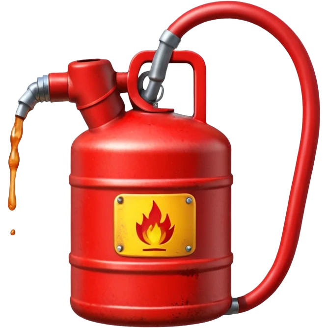 red gasoline canister pouring diesel emoji