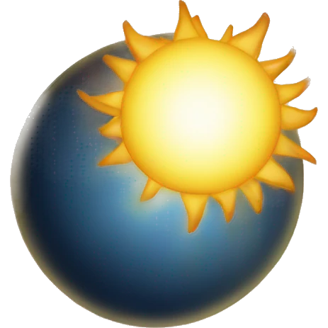 one orbit around the sun representing one year emoji
