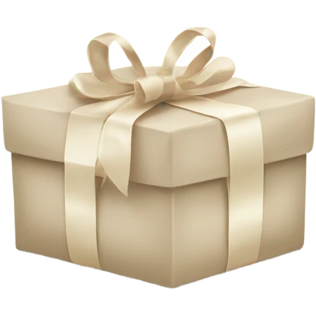 Light beige Christmas gifts under a white Christmas tree  emoji