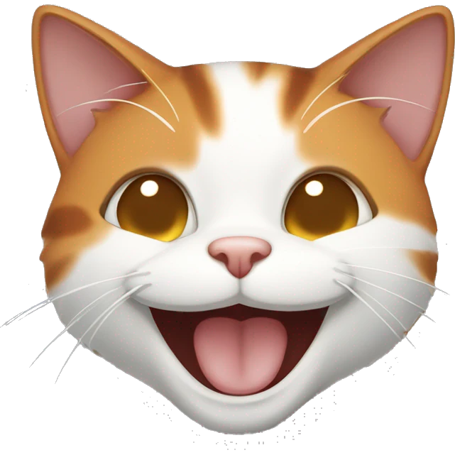Calico cat laughing emoji