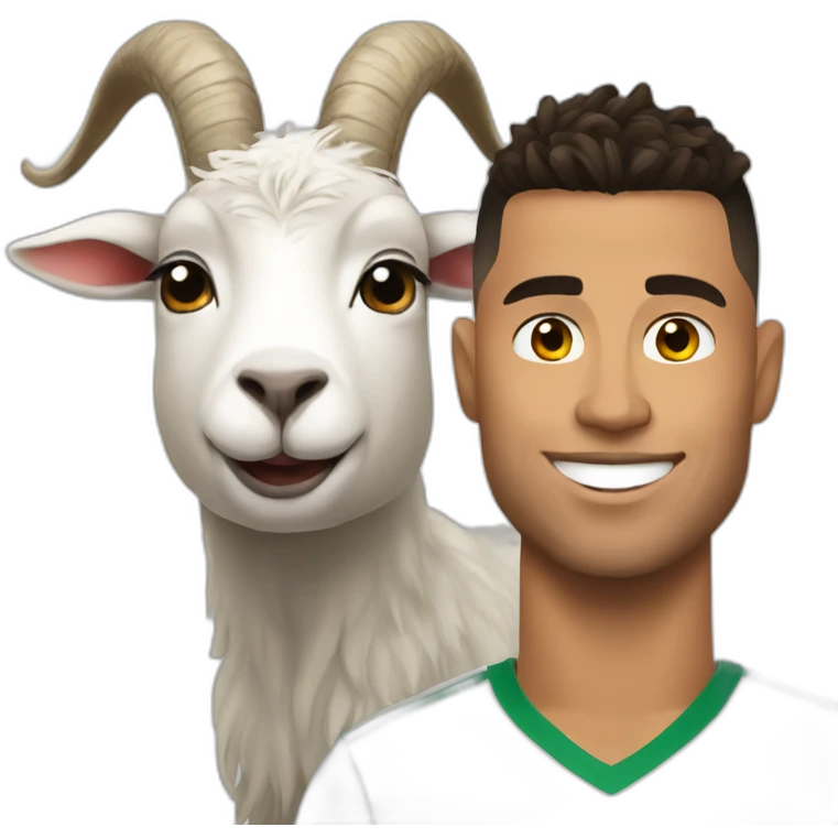 Ronaldo with a Goat emoji
