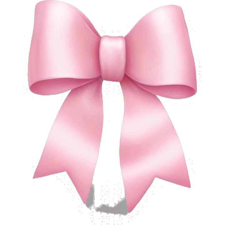 light pink ribbon bow emoji