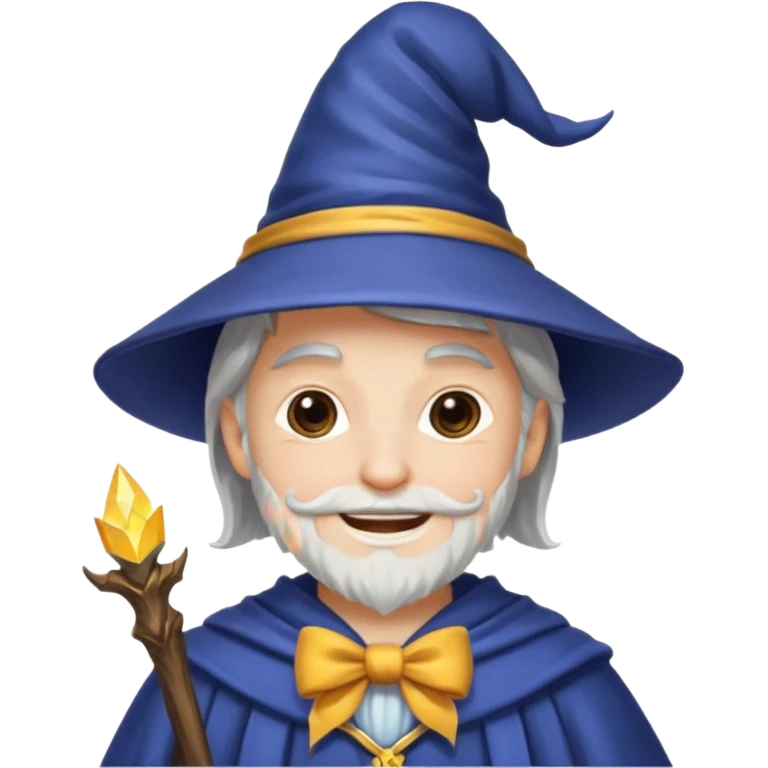 Wizard wearing bow emoji