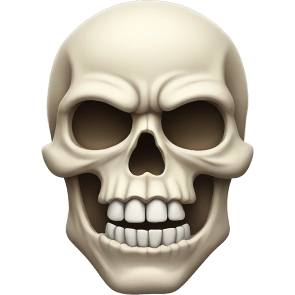 Muscular skull emoji