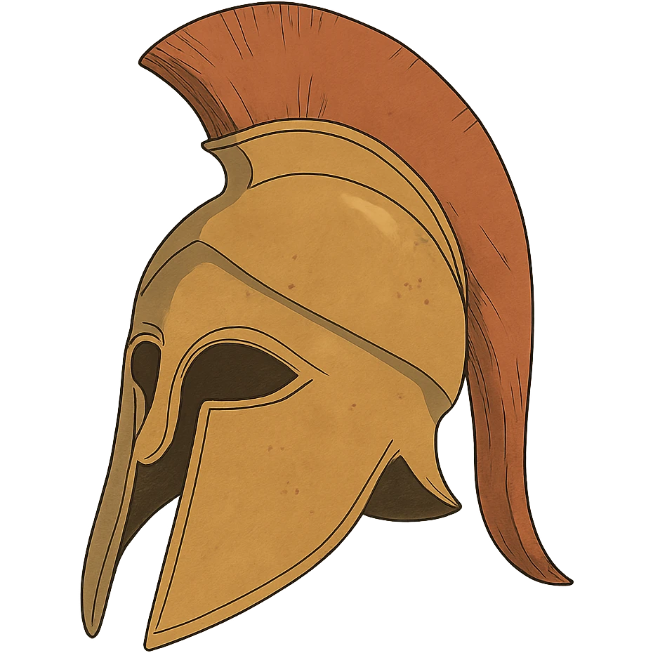 ghibli style Athenian helmet emoji