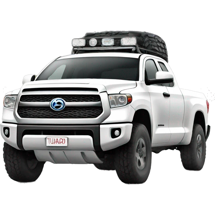 White tundra off roading  emoji