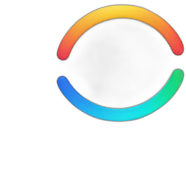 The two ellipses stand side by side, split in half at the top and bottom into different colors emoji