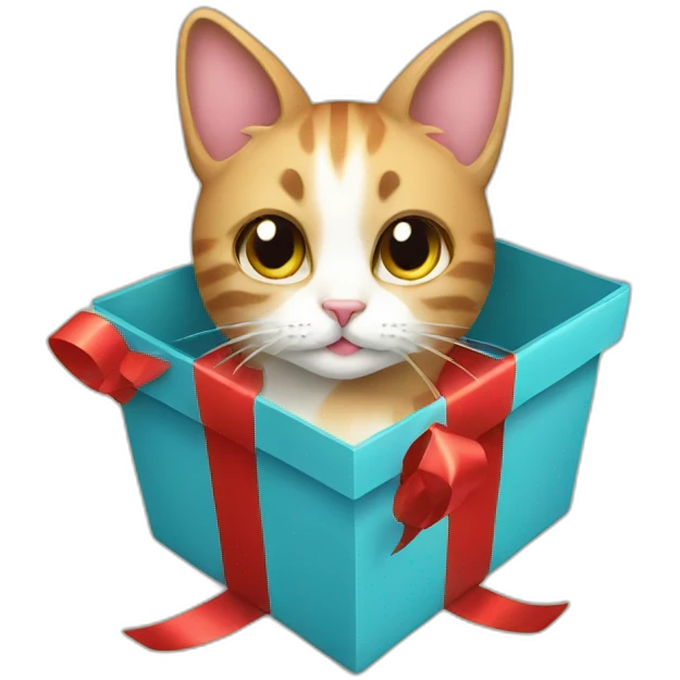 cat in gift box emoji