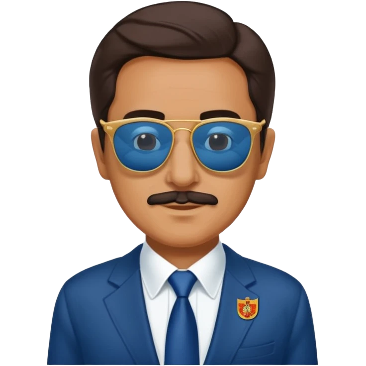 Spanish president with sunglasses, classic blue Telegram sticker emoji