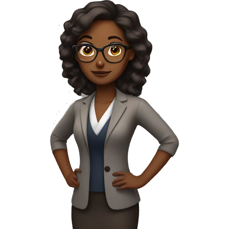 Brown skin girl teacher  emoji