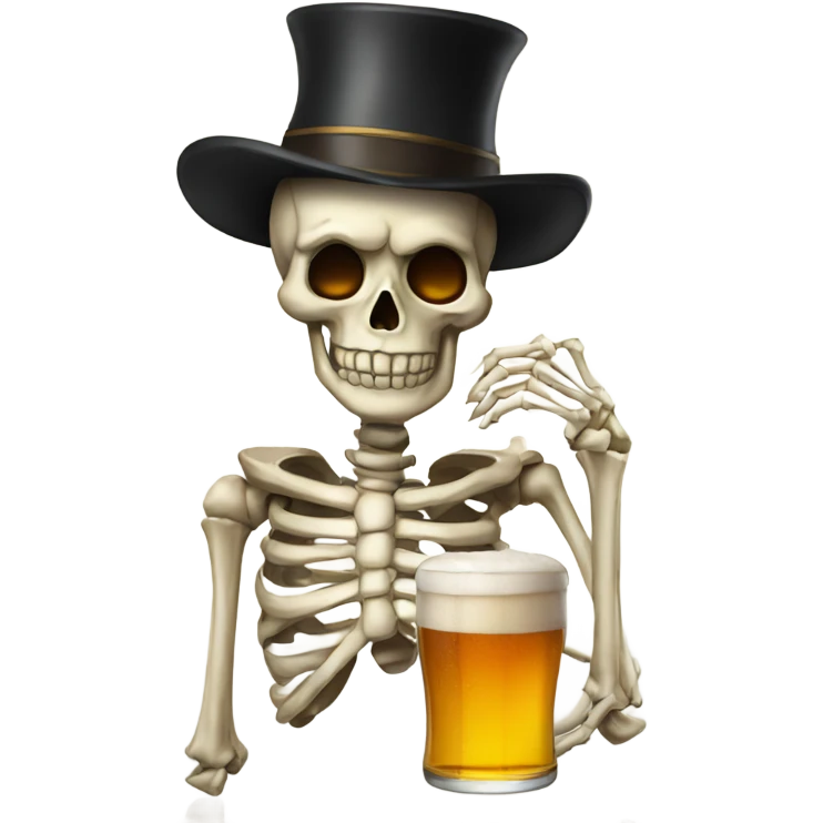 Skeleton beer emoji