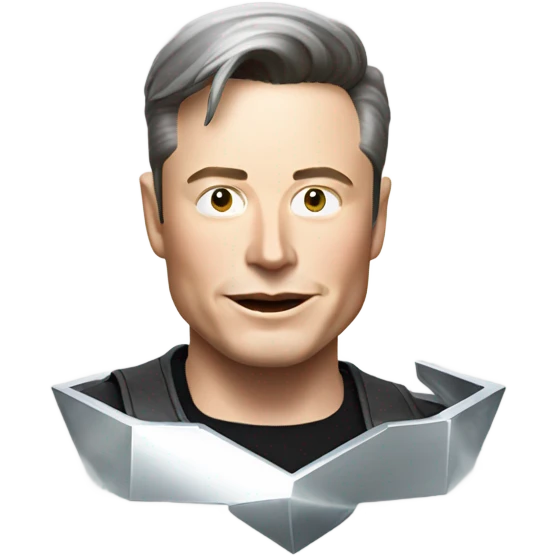 elon musk have silver play button emoji