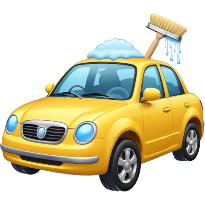 create me an image for a vertical in my super app, Car wash, add a washing brush emoji