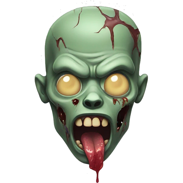 Zombie with tongue emoji