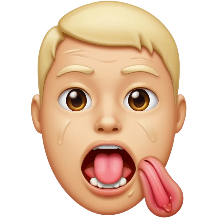 Tongue sticking out sweating  emoji