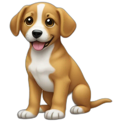 puppy besides the dashboard on the laptop emoji